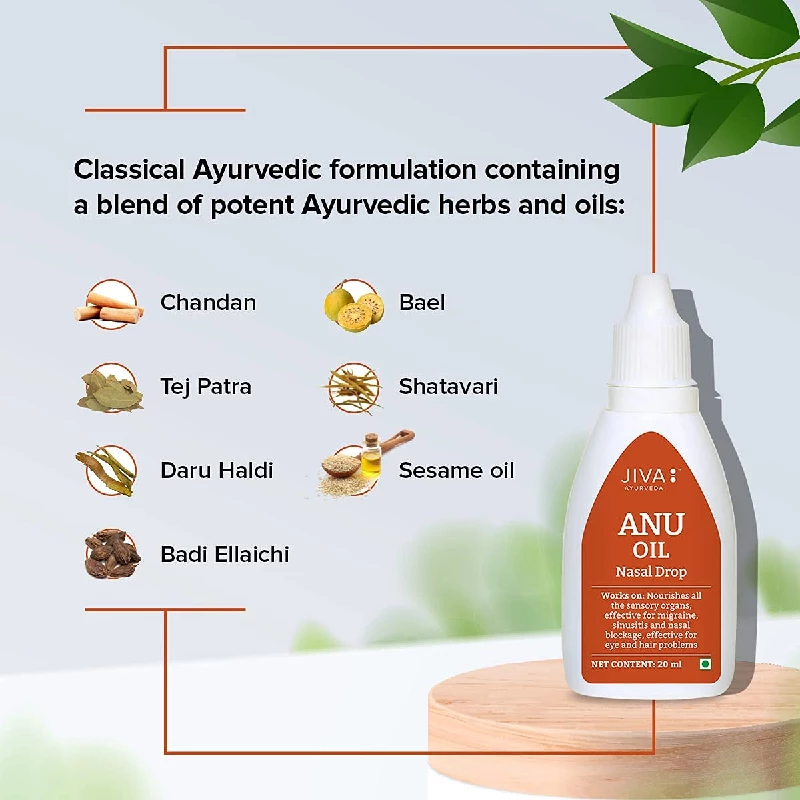 Jiva Ayurveda Anu Oil Nasal Drop 20 ml - Image 3