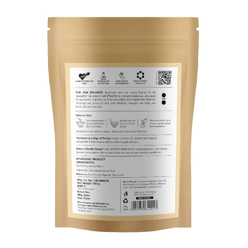 Jiva Ayurveda Arjuna Tablet (120) & Arjuna Tea 150 g - Image 4