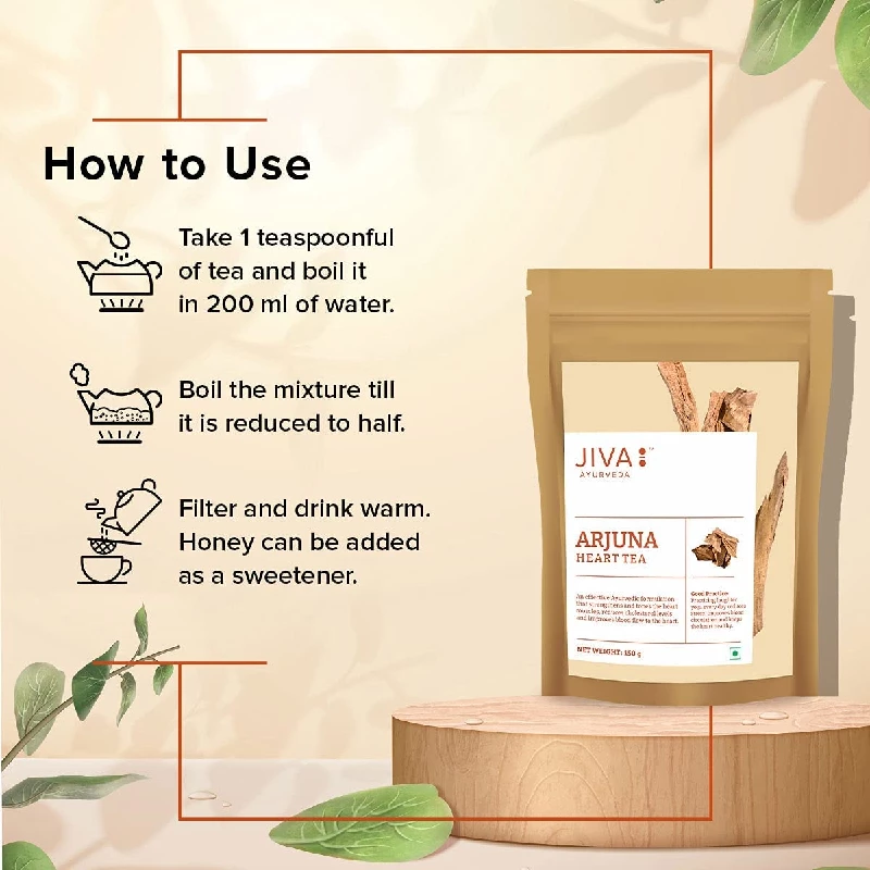 Jiva Ayurveda Arjuna Tablet (120) & Arjuna Tea 150 g - Image 5