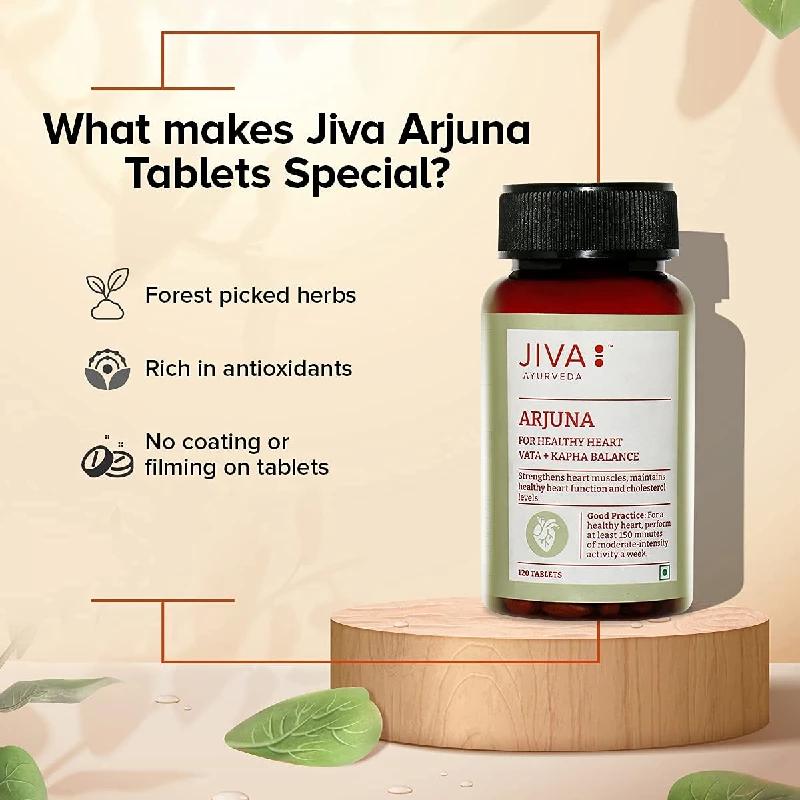 Jiva Ayurveda Arjuna 120 Tablets 500mg - Image 4