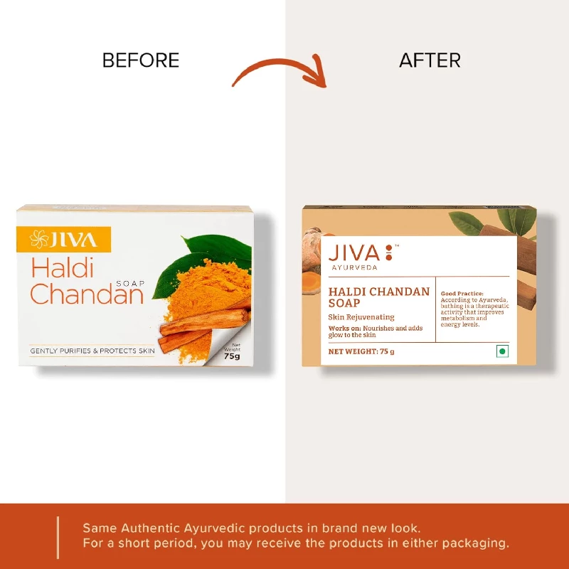 Jiva Ayurveda Haldi Chandan Bathing Soap 75 g - Image 5