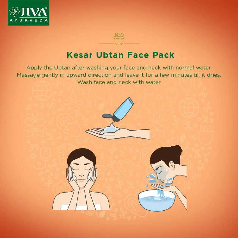Jiva Ayurveda Kesar Ubtan Face Pack - Image 3