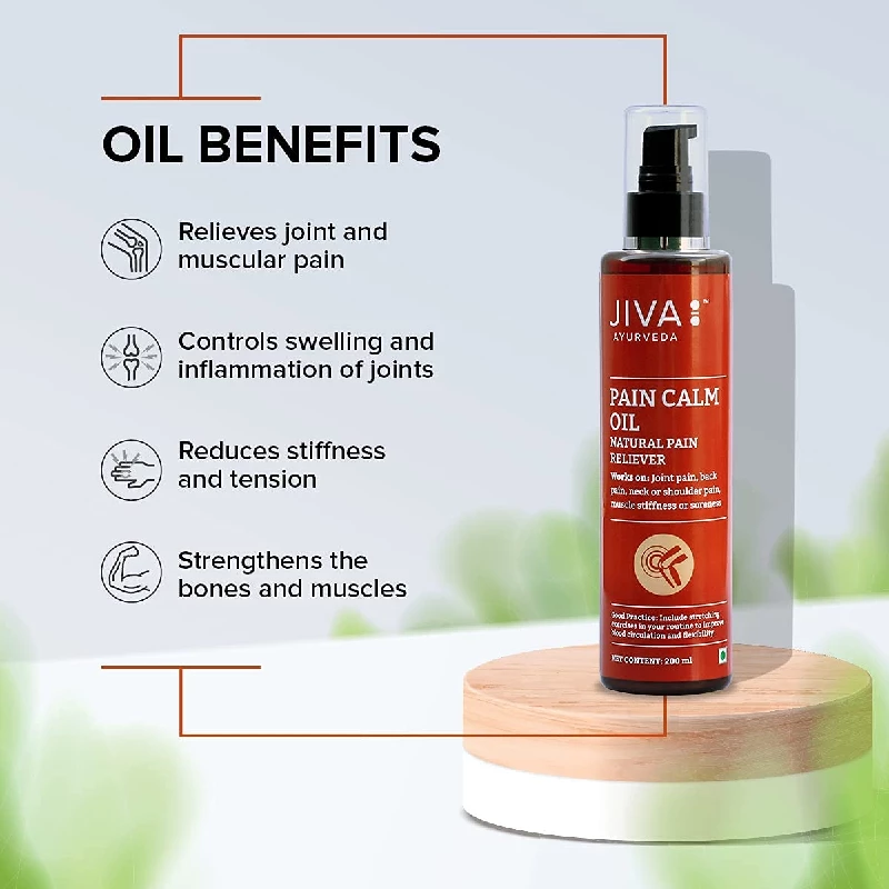 Jiva Ayurveda Pain Calm Oil & Knee Cap - Image 3