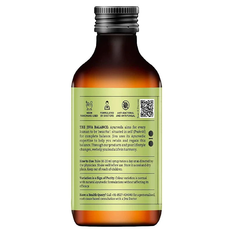 Jiva Ayurveda Neem Tablet 120 & Neem Syrup (200 ml) - Image 4