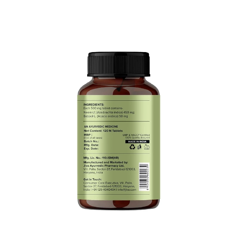 Jiva Ayurveda Neem Tablet 120 & Neem Syrup (200 ml) - Image 5