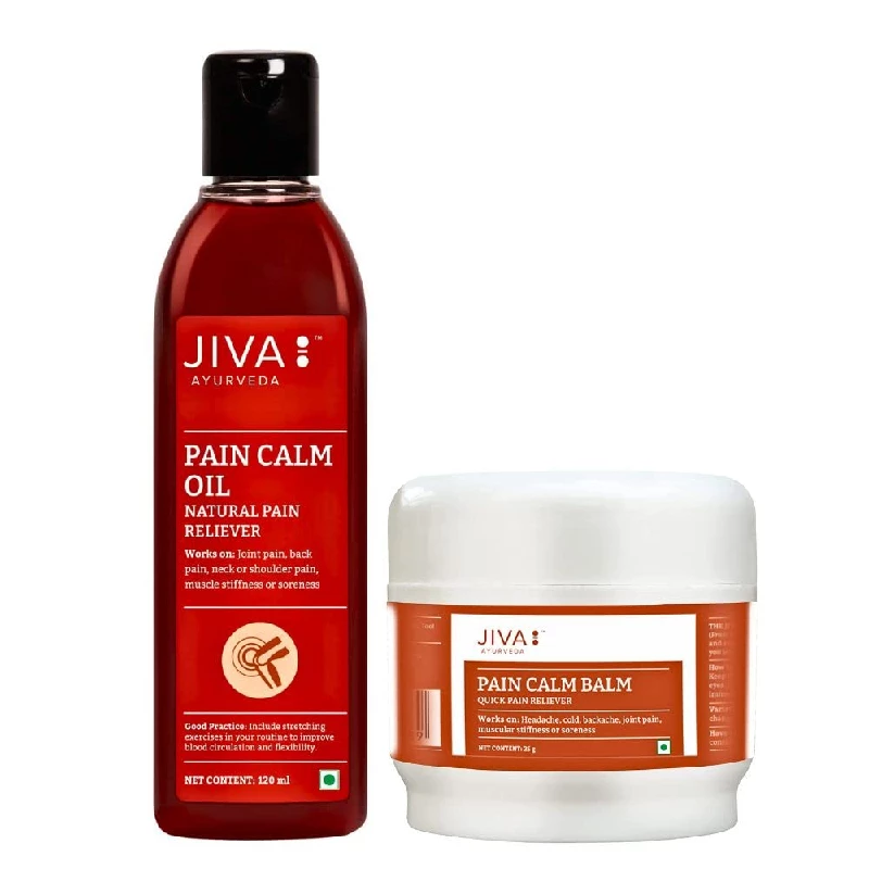 Jiva Ayurveda Pain Calm Oil (120 Ml) & Pain Calm Balm(25 Gm)