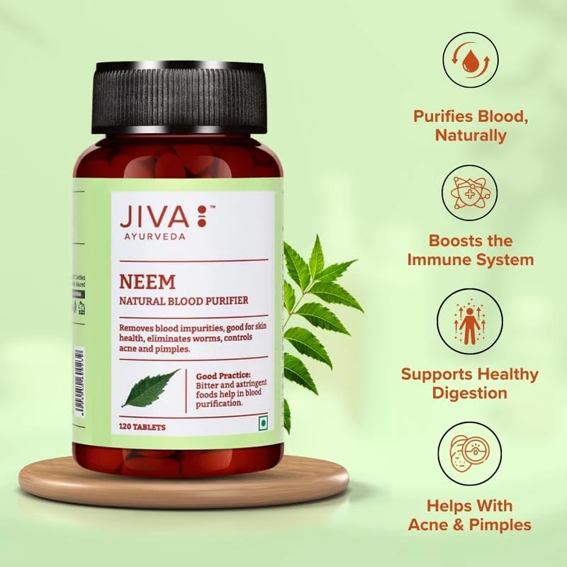 Jiva Ayurveda Neem 500mg Tablets - Image 3