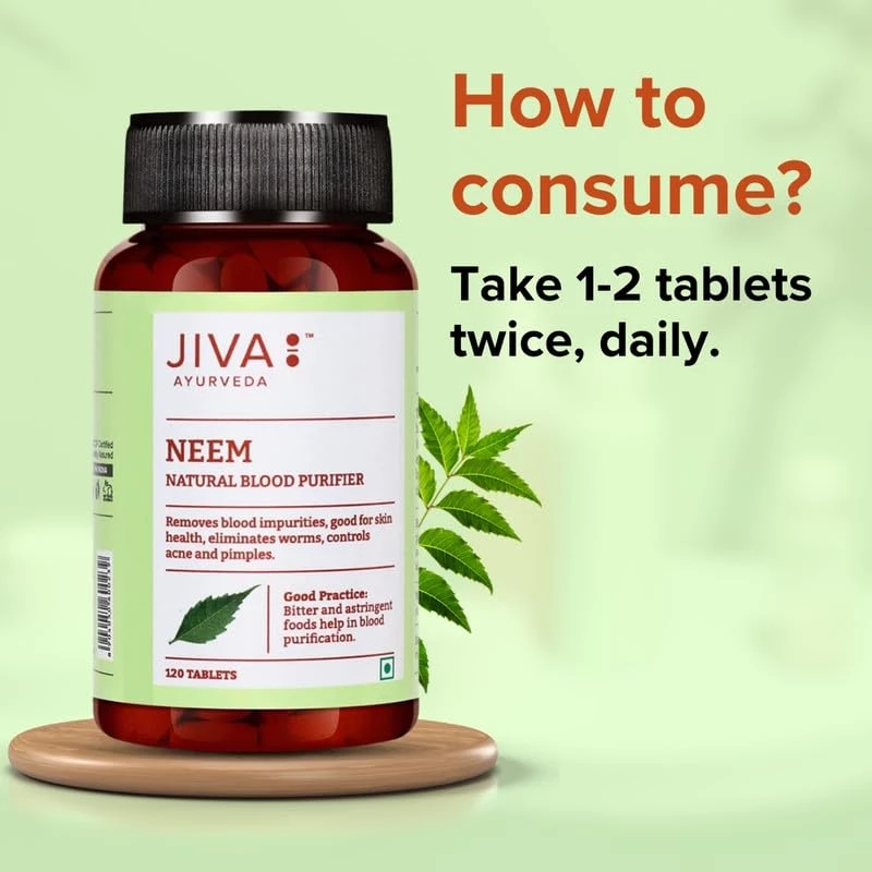 Jiva Ayurveda Neem 500mg Tablets - Image 5