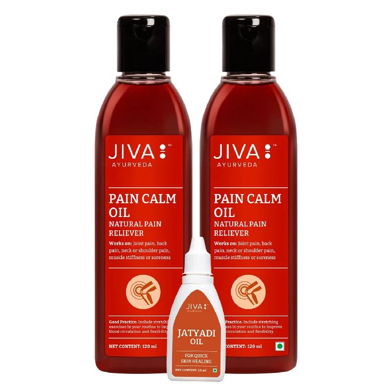 Jiva Ayurveda Pain Calm Oil (120 ml) With Free Jatyadi Oil (20 ml)