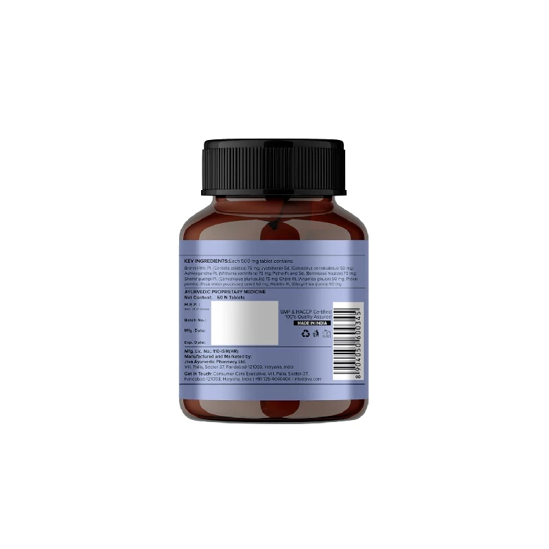 Jiva Ayurveda Stress-Free Ayurvedic 500mg Non-Habit Forming Formulation Tablet - Image 8
