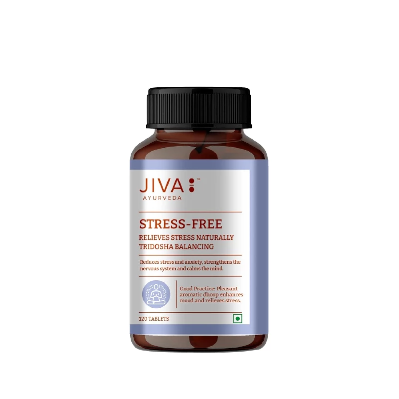 Jiva Ayurveda Stress-Free Ayurvedic 500mg Non-Habit Forming Formulation Tablet
