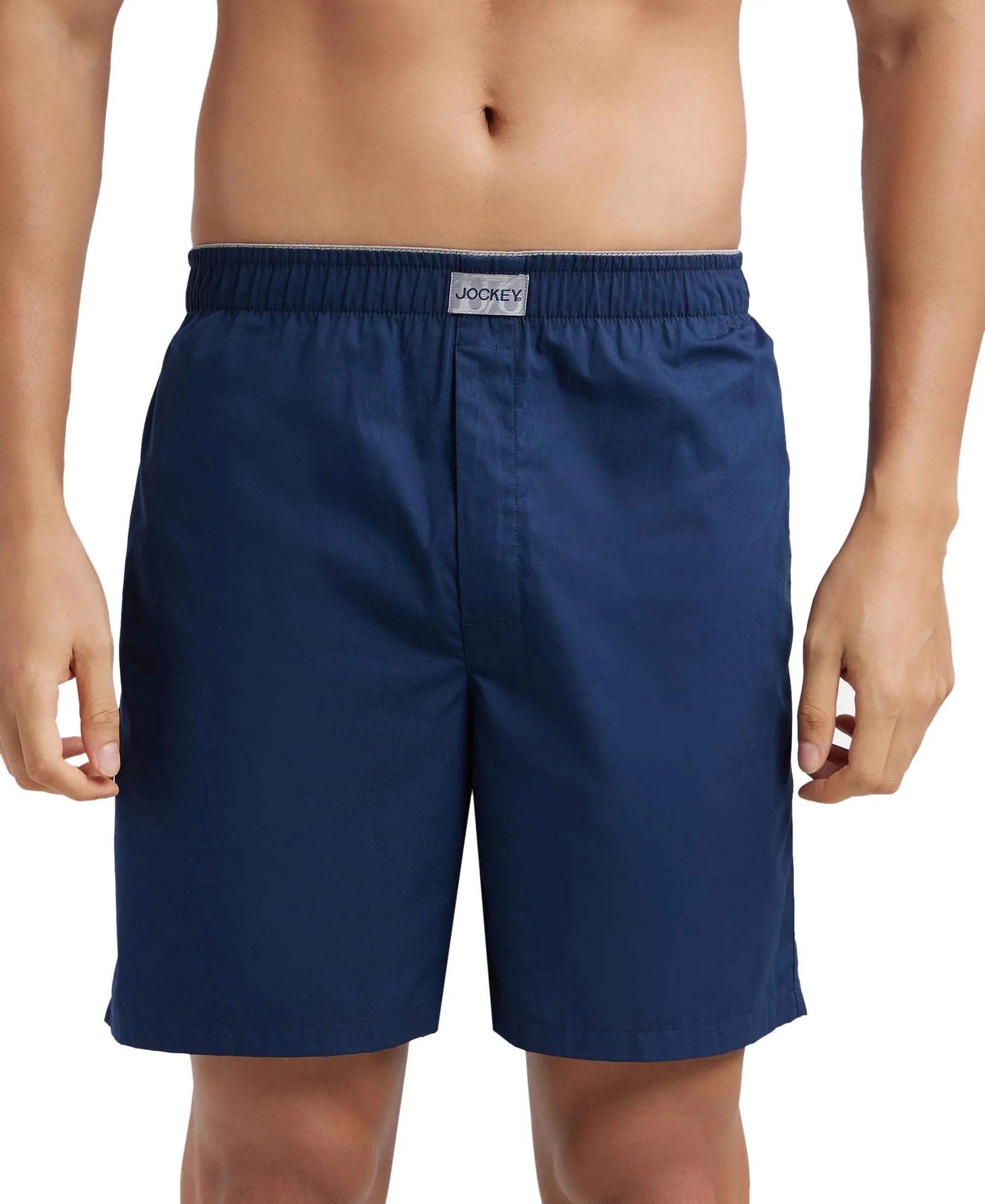 Jockey MC10 Men's Super Combed Mercerized Cotton Boxer Shorts - Navy