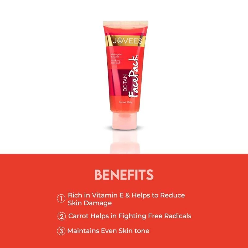 Jovees Herbal De-Tan Face Pack For Tan Removal And Skin Revitalization Bright And Glowing Skin - Image 3