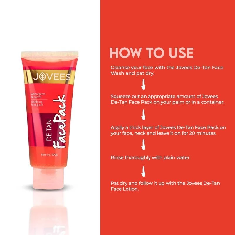 Jovees Herbal De-Tan Face Pack For Tan Removal And Skin Revitalization Bright And Glowing Skin - Image 4
