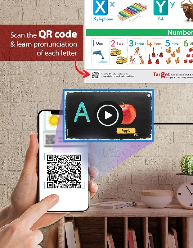 Jumbo English Alphabet and Numbers Chart for Kids - Image 3
