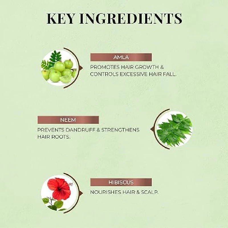 Just Herbs 8 in 1 Root Nourishing Amla Neem Hair Fall Control Shampoo - Image 4