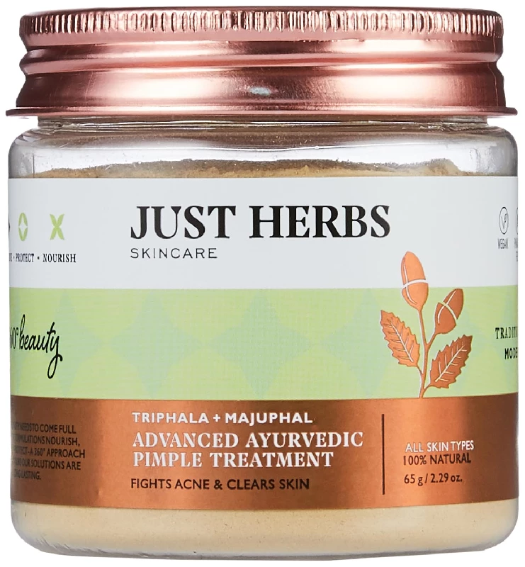 Just Herbs Advanced Ayurvedic Face Pack Prevents Pores Enlargement, Acne & Pimples, Suitable For All Skin Types Just Herbs Advanced Ayurvedic Face Pack Prevents Pores Enlargement, Acne & Pimples, Suitable For All Skin Types-Pack Size-65 g