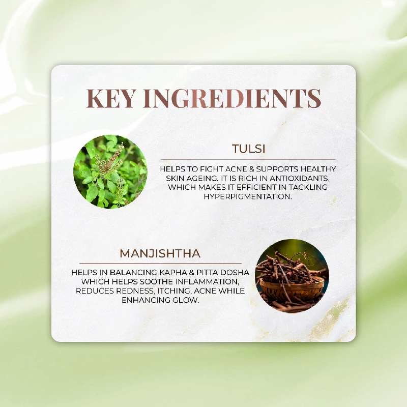 Just Herbs Anti-Acne Glow Boosting Gel Creme With Tulsi & Manjishtha - Image 4