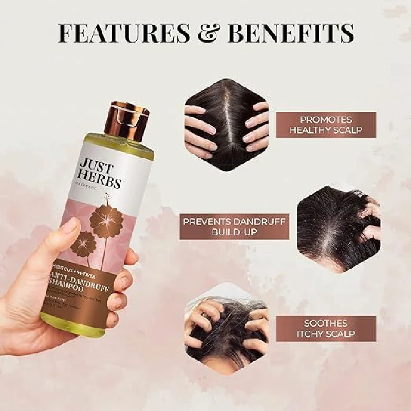 Just Herbs Ayurvedic Anti-Dandruff Shampoo - Image 2