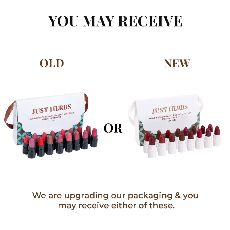 Just Herbs Ayurvedic Creamy Matte Micro Mini Lipstick Kit (Pack of 16) - Image 3