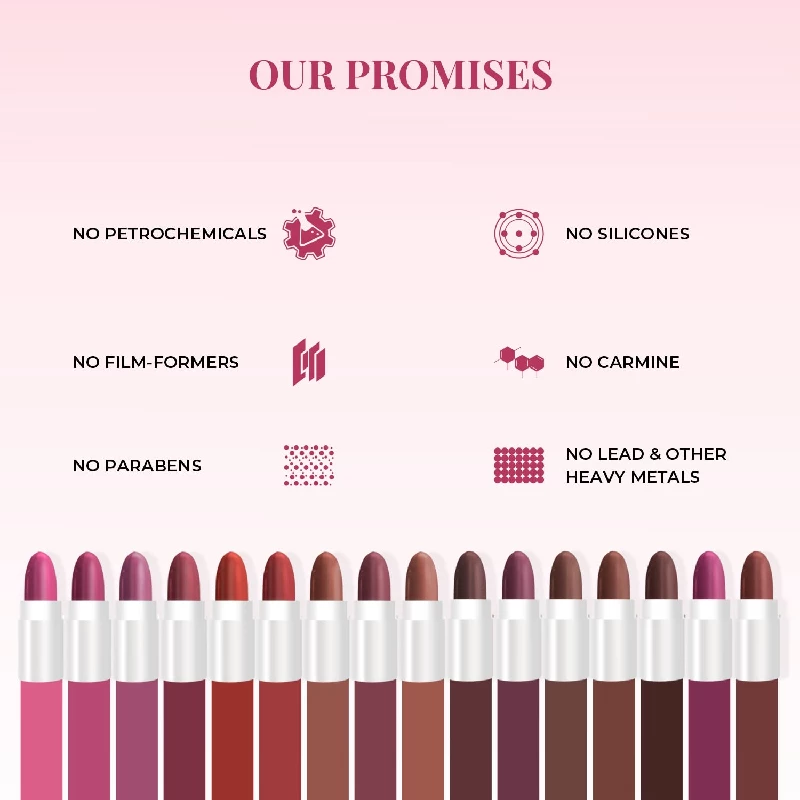 Just Herbs Ayurvedic Creamy Matte Micro Mini Lipstick Kit (Pack of 16) - Image 5