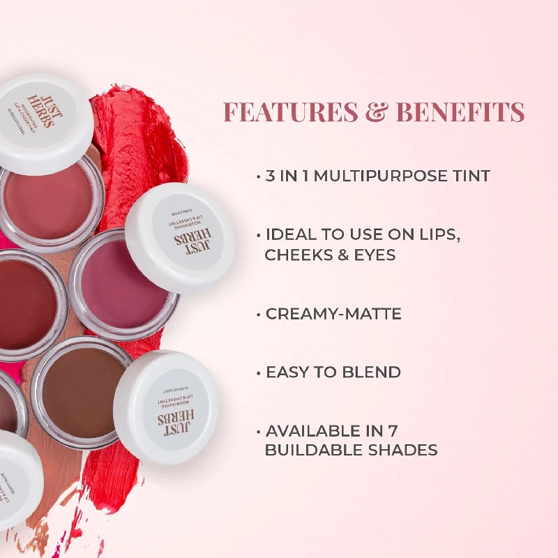 Just Herbs Ayurvedic, Natural Lip & Cheek Tint Blush - Image 2