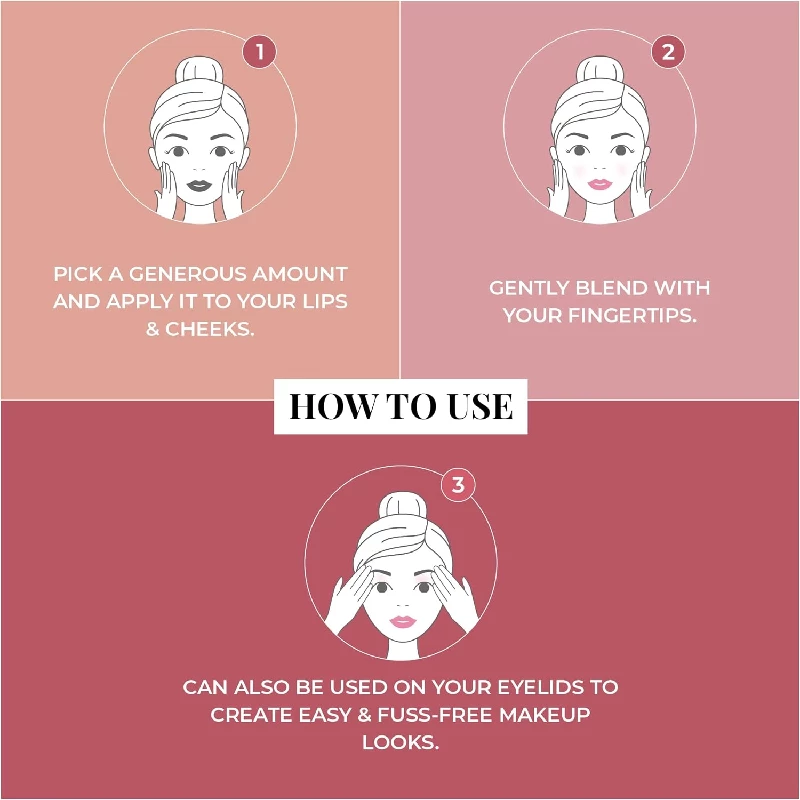 Just Herbs Ayurvedic, Natural Lip & Cheek Tint Blush - Image 5