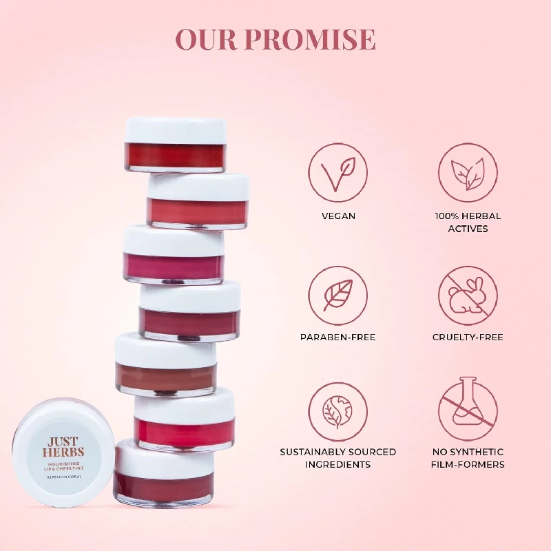 Just Herbs Ayurvedic, Natural Lip & Cheek Tint Blush - Image 6