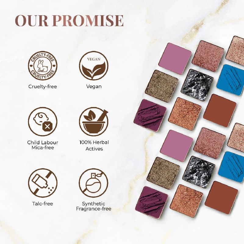 Just Herbs Eyeshadow Palette 9 in 1 Long Lasting Blendable Eye Makeup Palette - Image 9