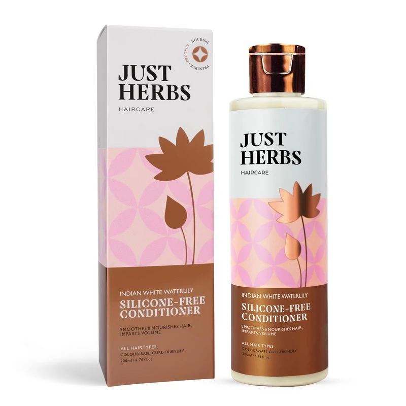Just Herbs Indian White Waterlily Silicone-Free Conditioner Just Herbs Indian White Waterlily Silicone-Free Conditioner-Pack Size-200 ml