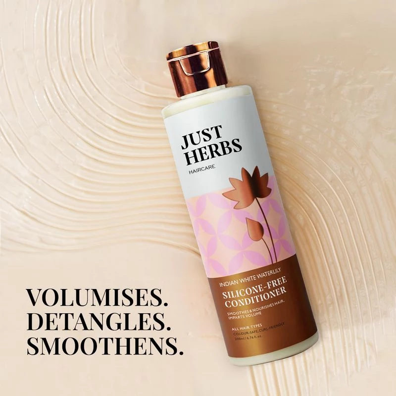 Just Herbs Indian White Waterlily Silicone-Free Conditioner - Image 8