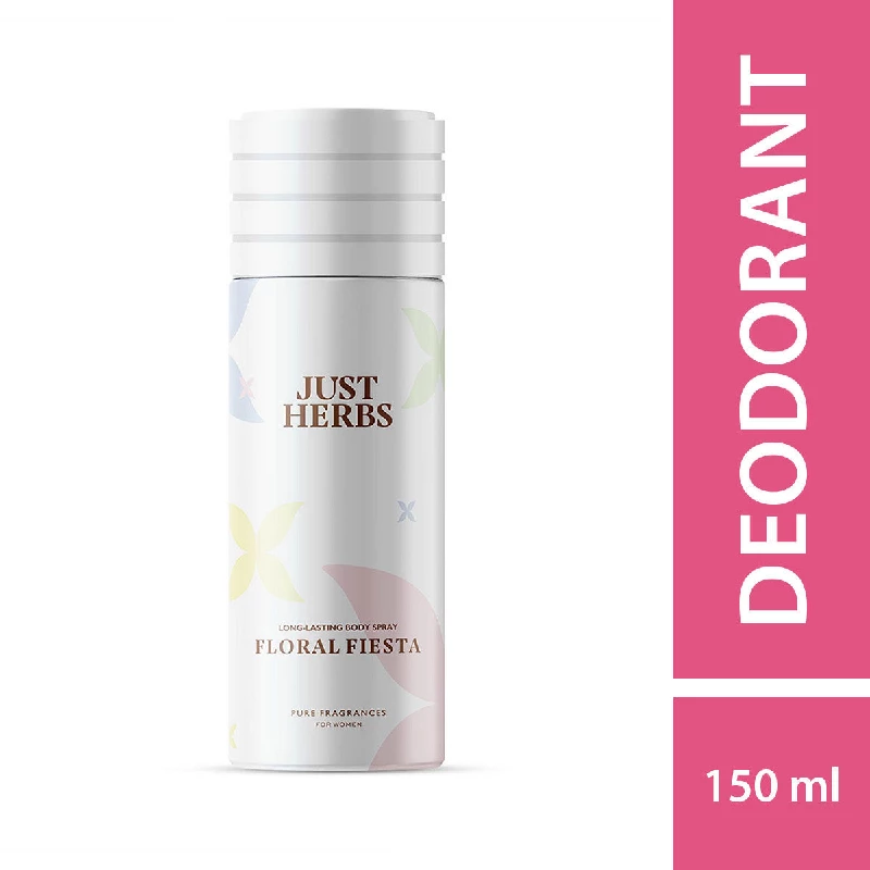 Just Herbs Long Lasting & Refreshing Deodrant And Body Spray Floral Fiesta