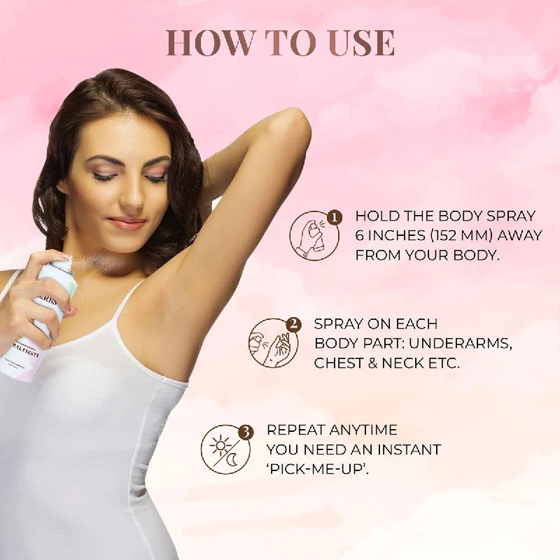 Just Herbs Long Lasting & Refreshing Deodrant And Body Spray-Floral Fiesta - Image 5