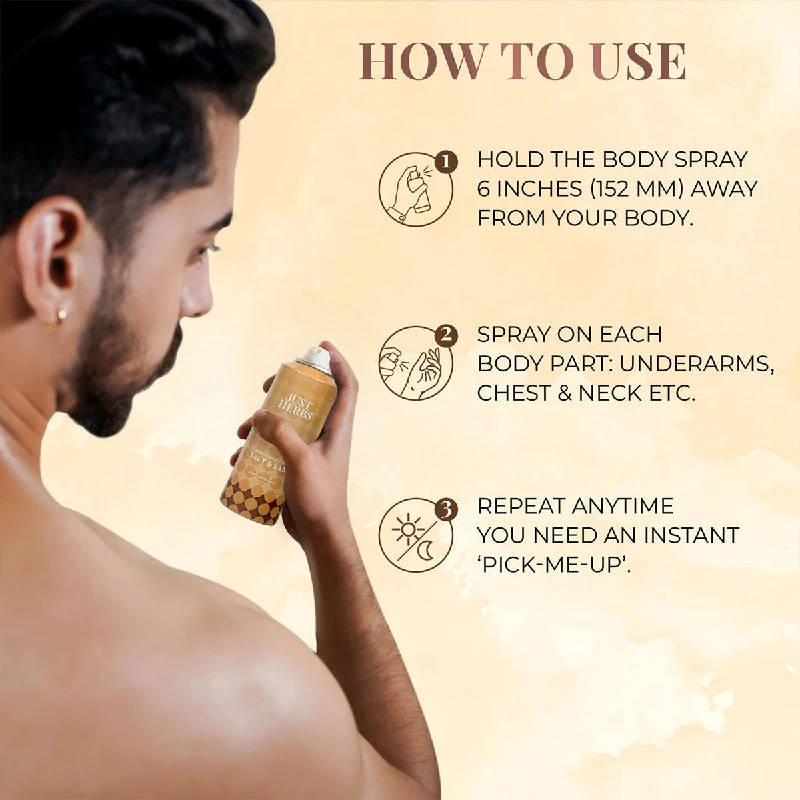 Just Herbs Long Lasting & Refreshing Deodrant And Body Spray-Salt & Sand - Image 5