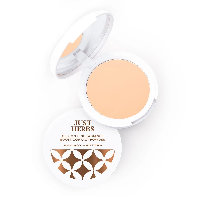 Just Herbs Oil Control Radiance Booster Age Defying Compact Powder-Natural Just Herbs Oil Control Radiance Booster Age Defying Compact Powder-Natural-Pack Size-9 g