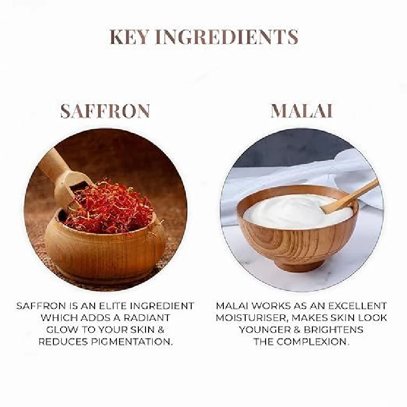 Just Herbs Saffron + Malai Nourishing Body Milk Lotion - Image 5