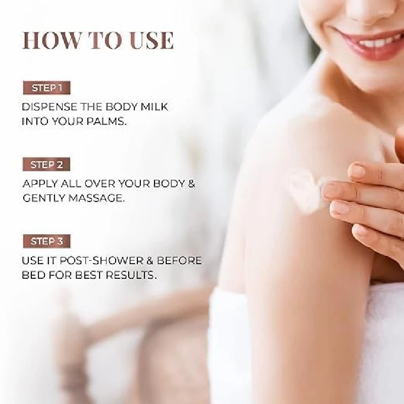 Just Herbs Saffron + Malai Nourishing Body Milk Lotion - Image 6