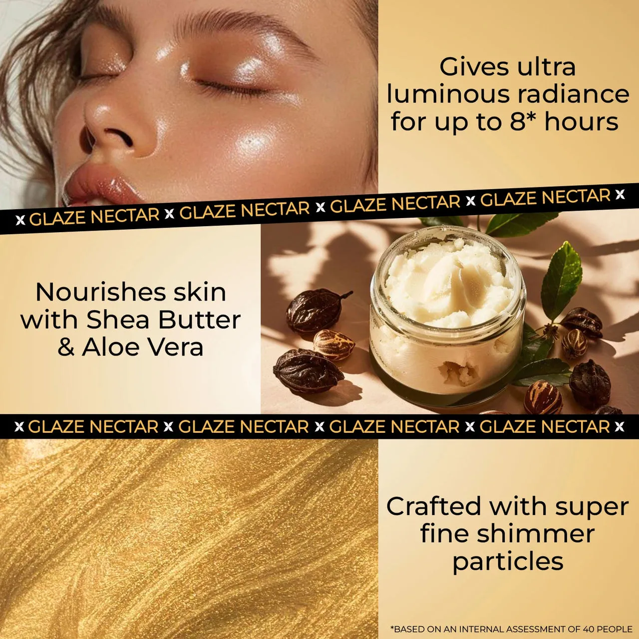 Just Herbs Glaze Nectar Liquid Highlighter with Shea Butter and Aloe Vera - Image 15