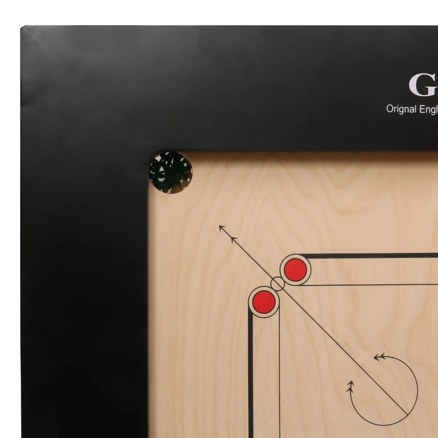 KD Sports Golden Carrom Board Game Board Jumbo Ply Wood Board With Coin, Striker & Cover, Aicf Approved - Image 2