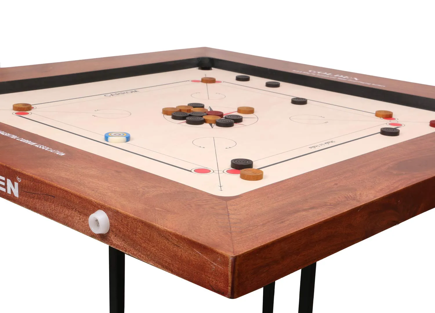 KD Sports Golden Carrom Board Jumbo Antique Indoor Board Game Approved By Carrom Federation Of India & Maharashtra Carrom Association - Image 11