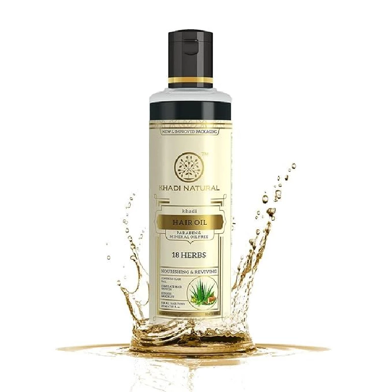 Khadi Natural Ayurvedic 18 Herbs Hair Oil Khadi Natural Ayurvedic 18 Herbs Hair Oil-Pack Size-210 ml
