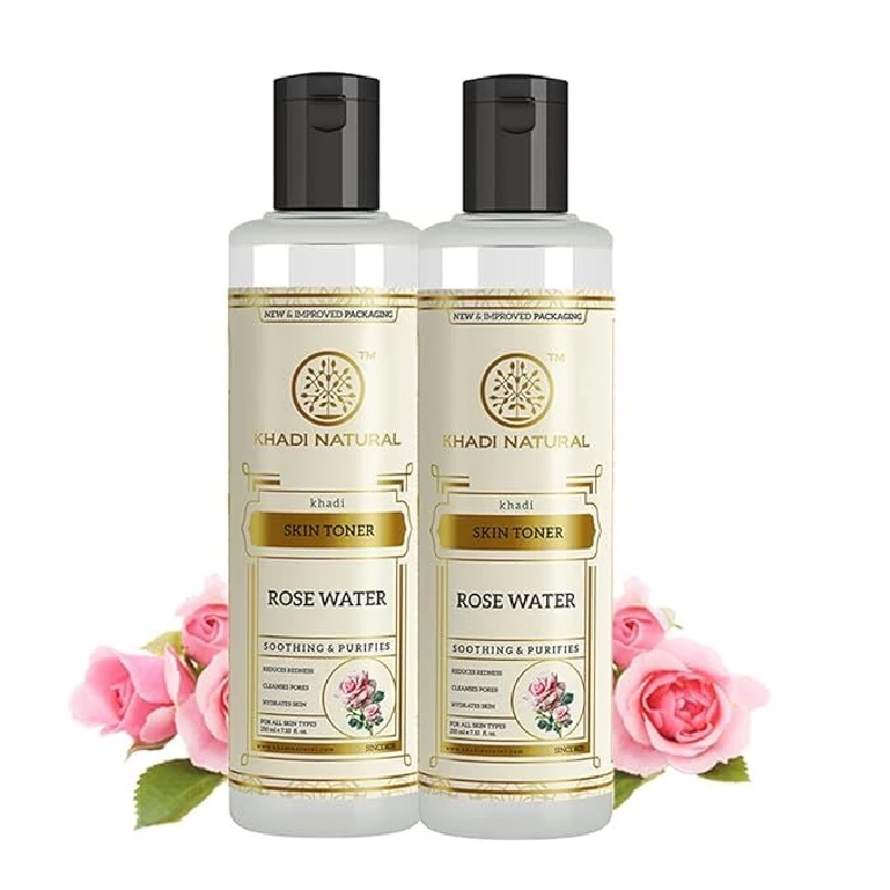 Khadi Natural Rose Water Herbal Skin Toner Khadi Natural Rose Water Herbal Skin Toner-Pack Size-210 ml Each (Pack of 2)