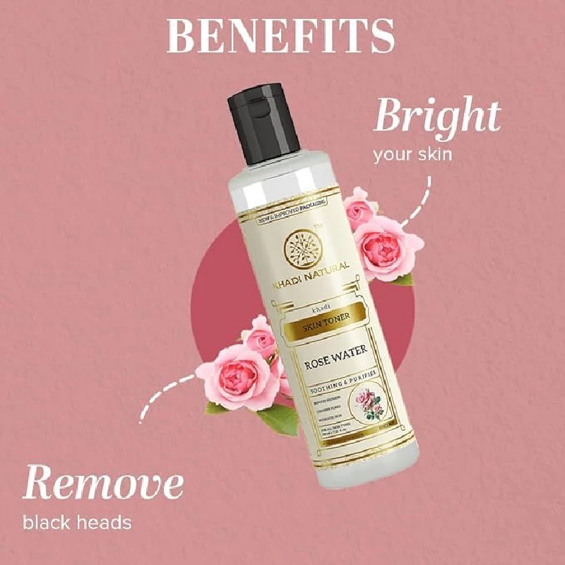 Khadi Natural Rose Water Herbal Skin Toner - Image 2