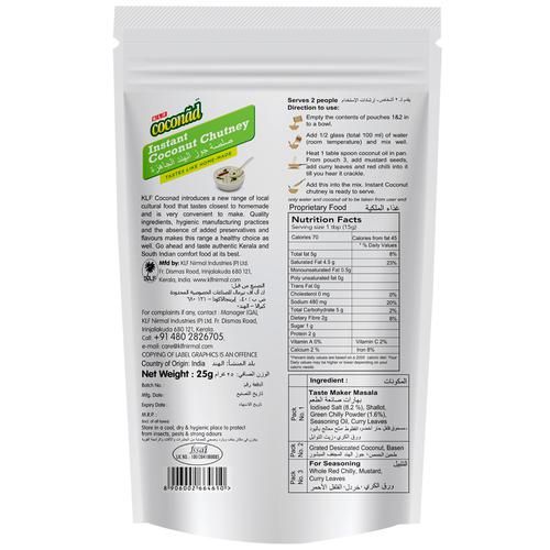 KLF Coconad Instant Coconut Chutney - No Preservatives - Image 2