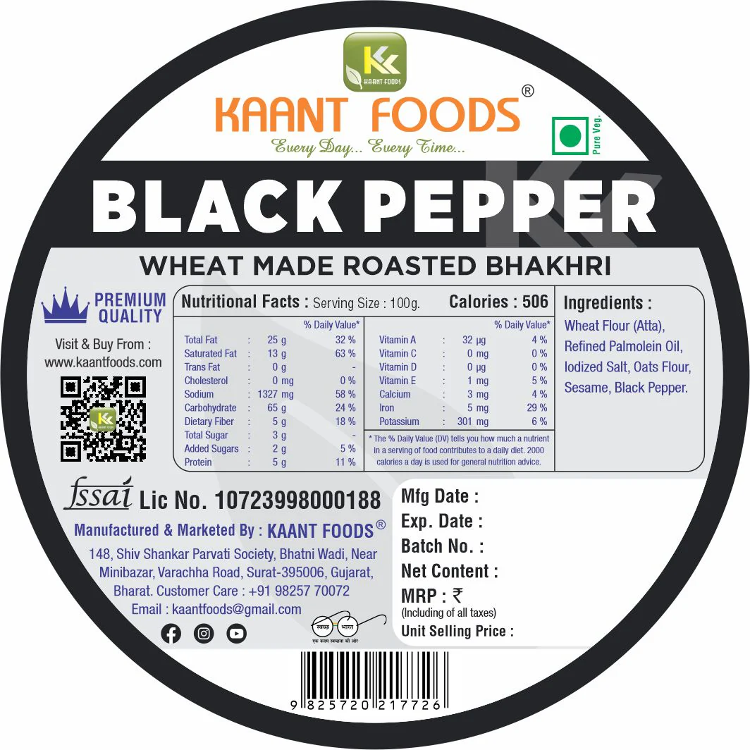 Kaant Foods BlackPepper Bhakhri - Image 3