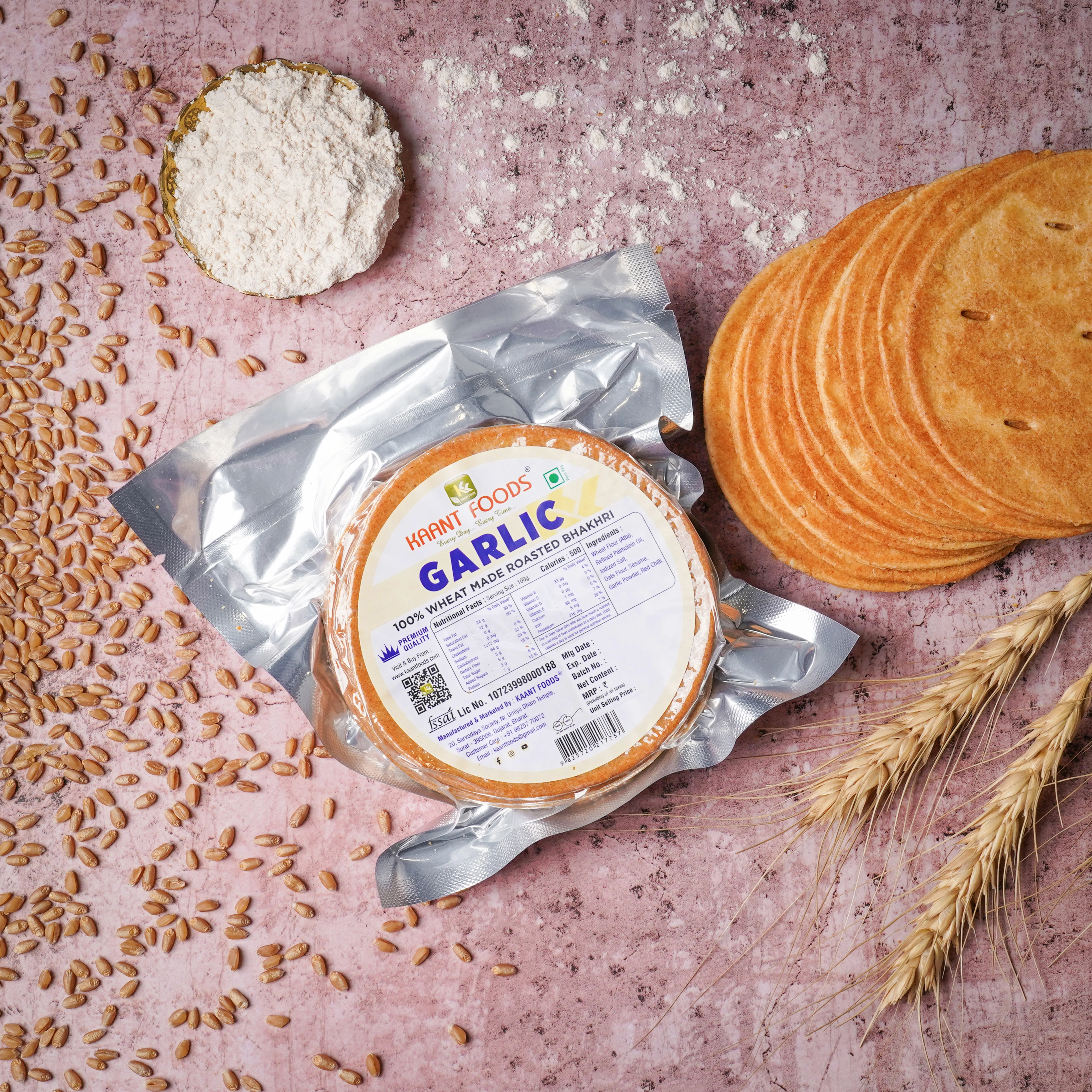 Kaant Foods Garlic Bhakhri Kaant Foods Garlic Bhakhri-Pack Size-200 g