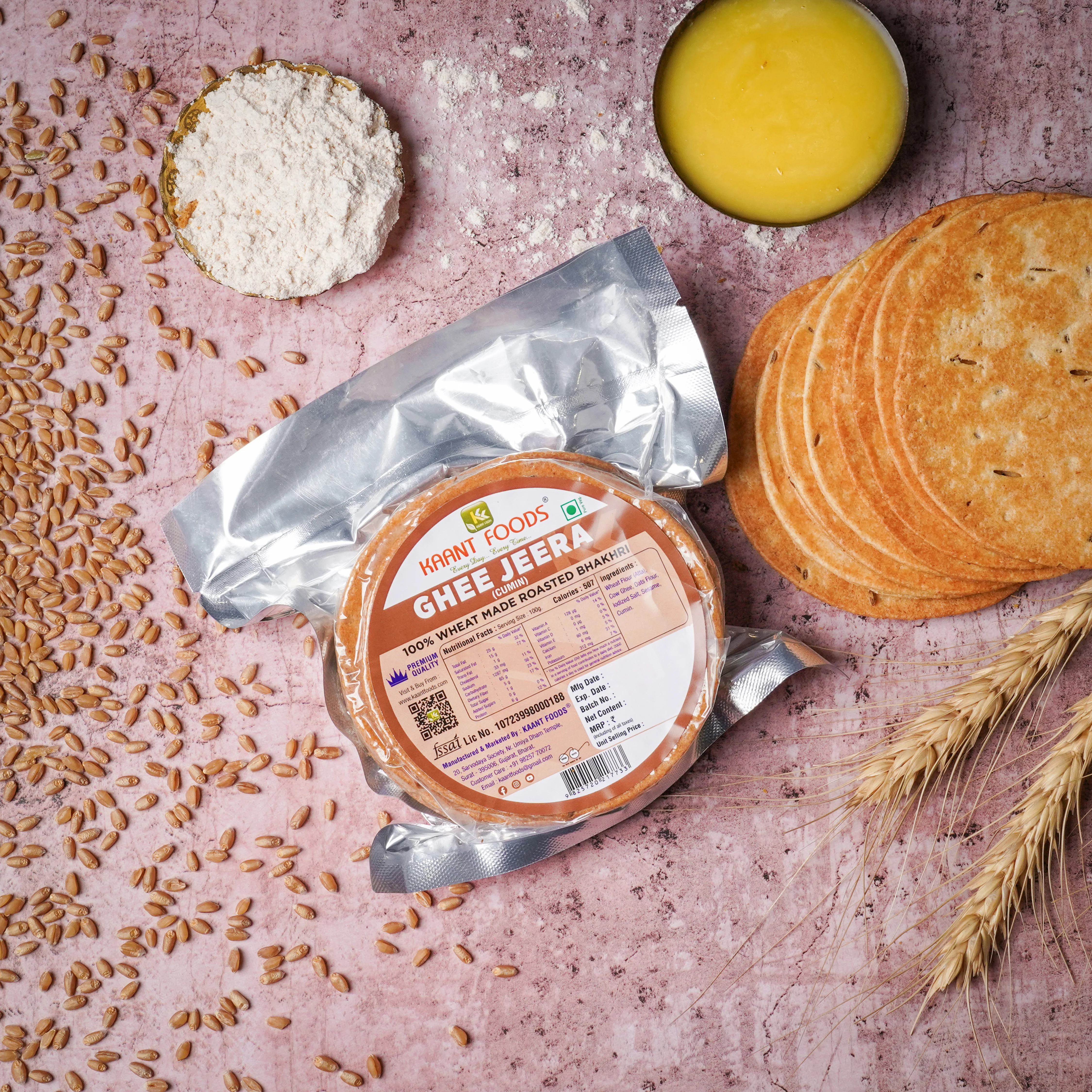 Kaant Foods Ghee Jeera Bhakhri Kaant Foods Ghee Jeera Bhakhri-Pack Size-200 g