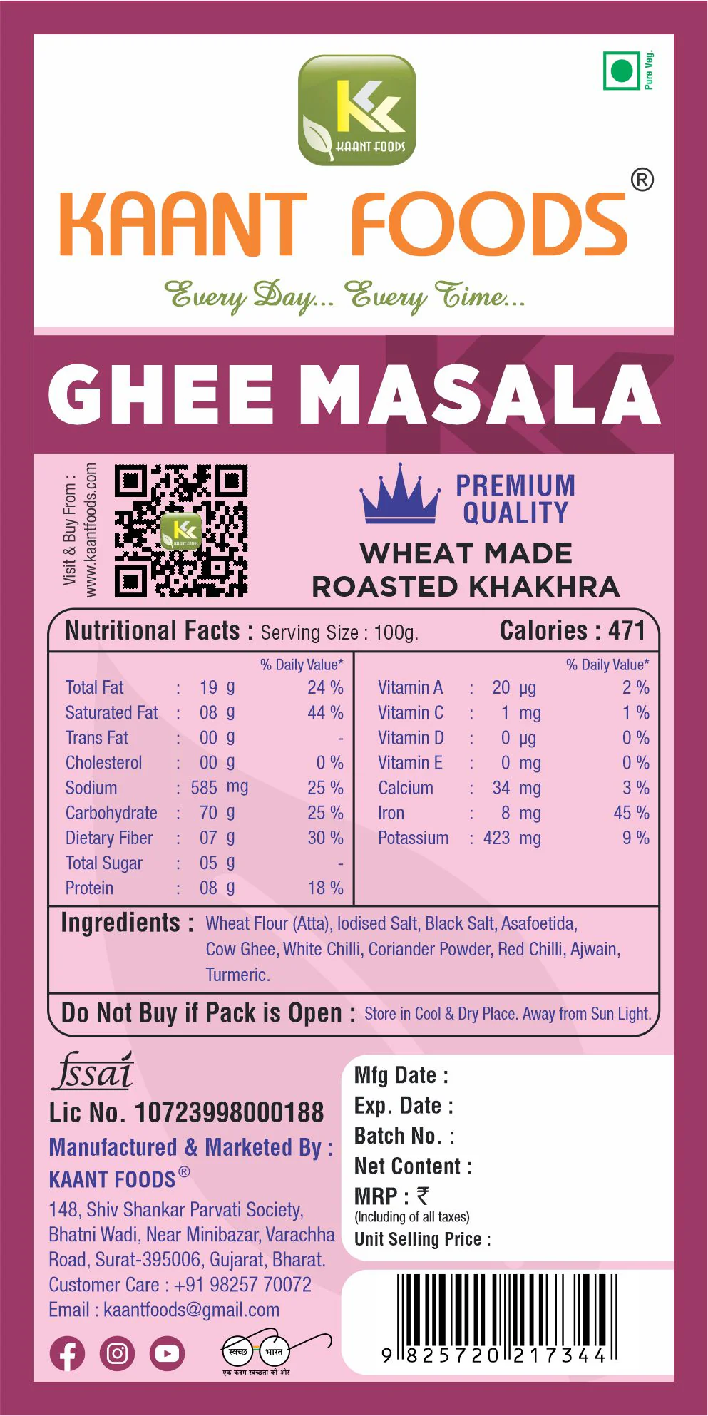 Kaant Foods Ghee Masala - Image 2