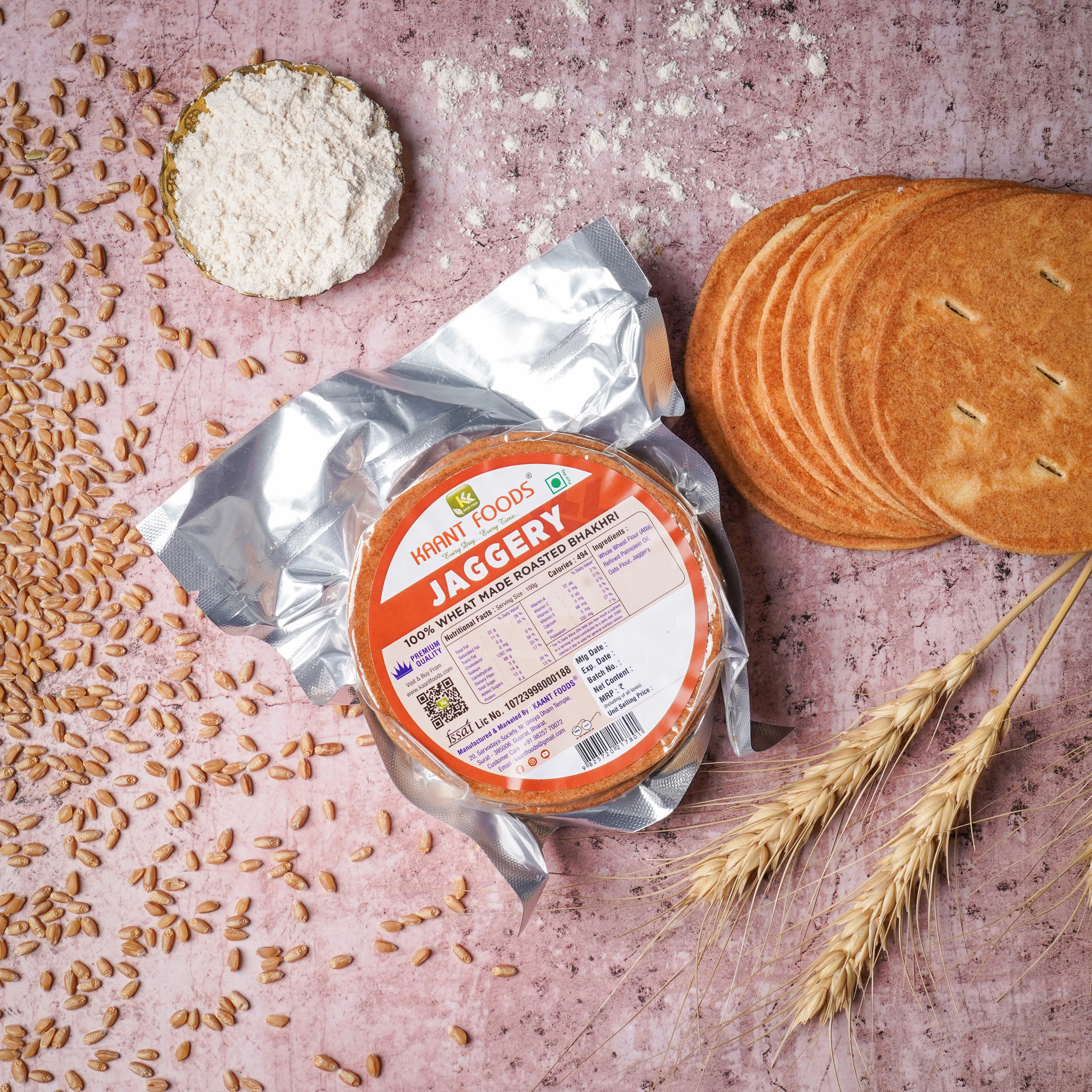 Kaant Foods Jaggery Bhakhri Kaant Foods Jaggery Bhakhri-Pack Size-200 g