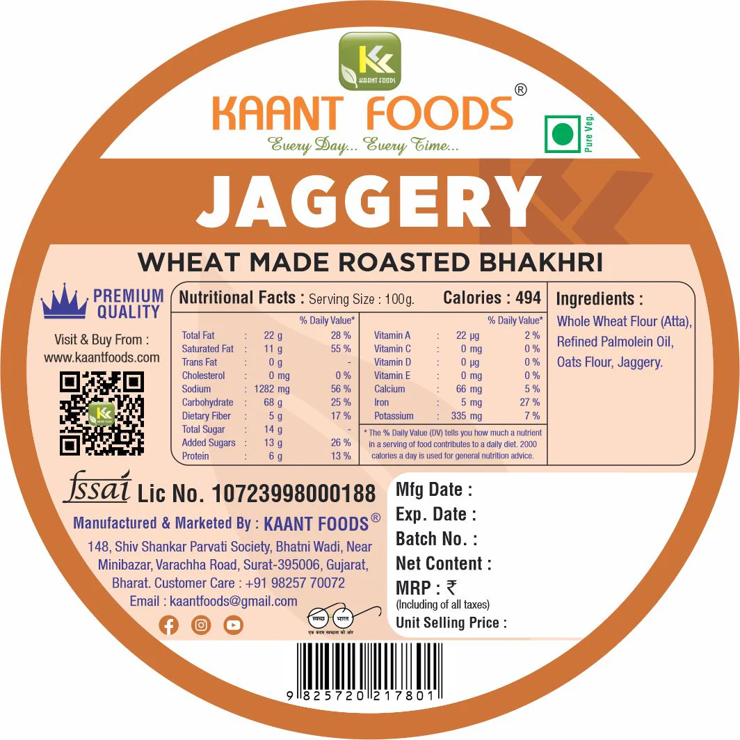 Kaant Foods Jaggery Bhakhri - Image 2